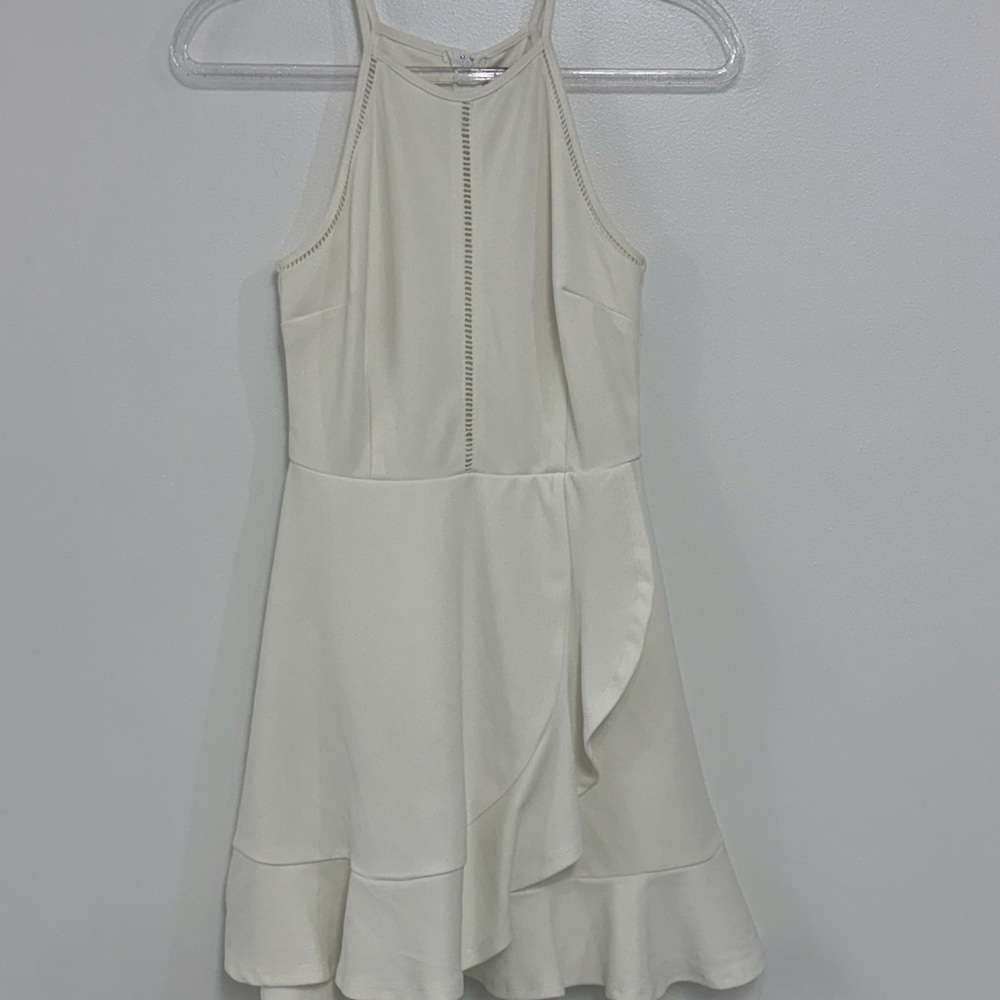 Xtraordinary Cream Halter Mini Dress
